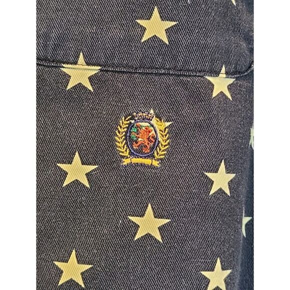Vintage 90s Tommy Hilfiger Blue Star Pattern Button Down Shirt Nice Fade | M EUC - Picture 10 of 12